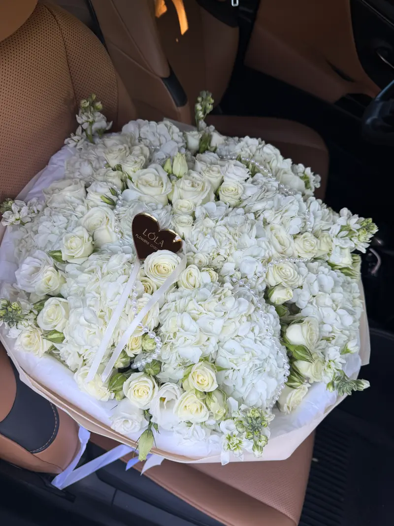 All-White Mixed Bouquet