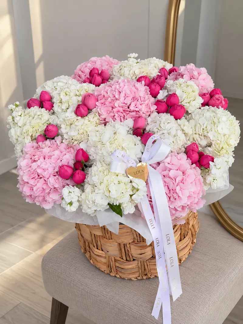 Hydrangea & Garden Rose Arrangement