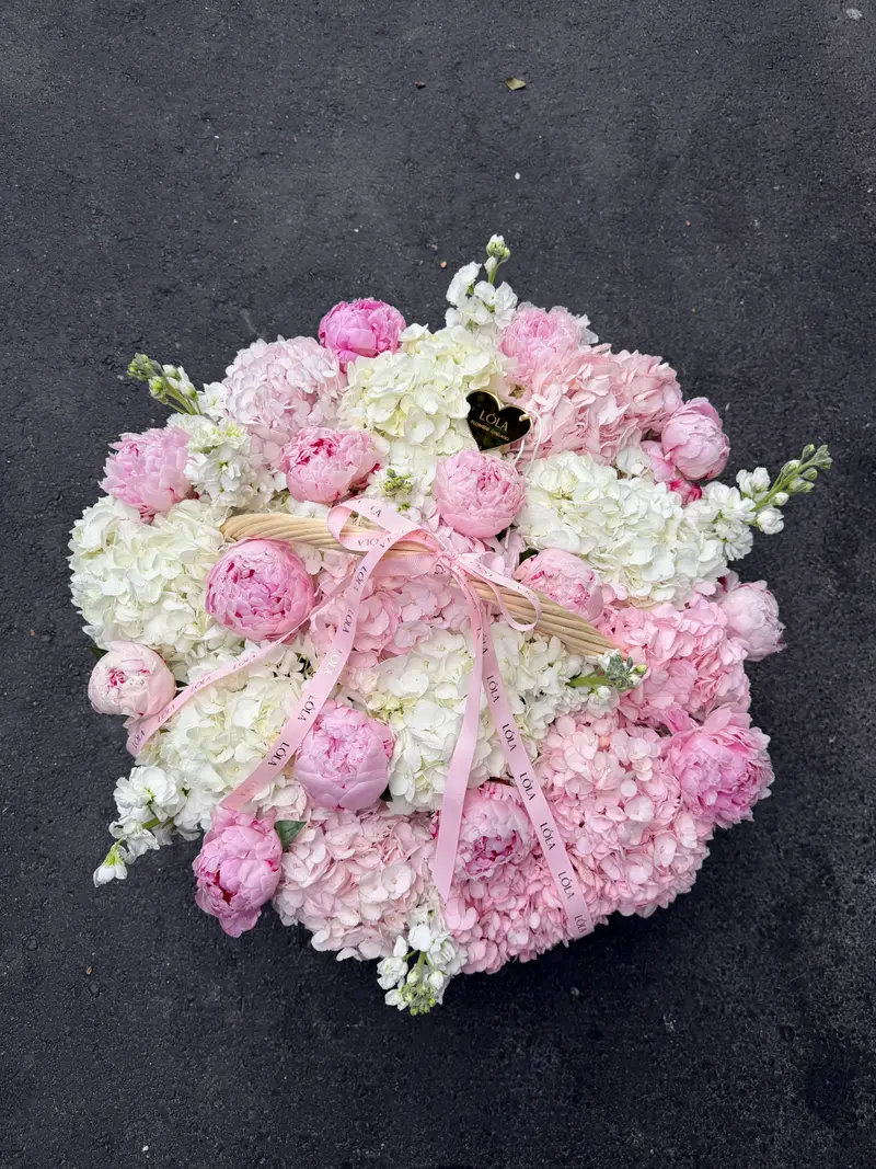 Hydrangea & Peony Basket