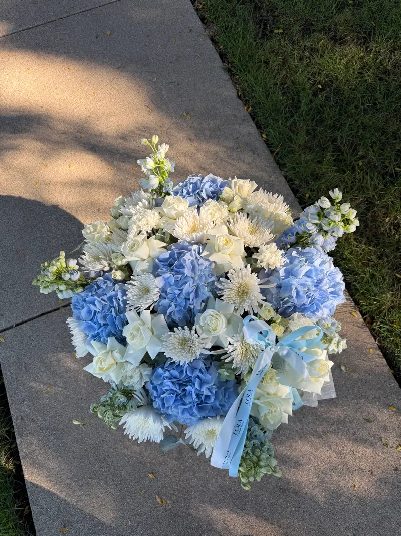 White & Blue Basket
