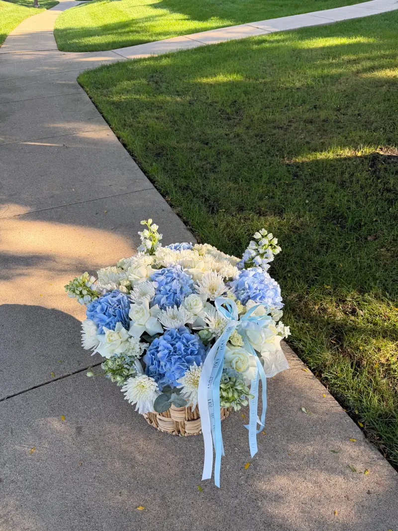 White & Blue Basket